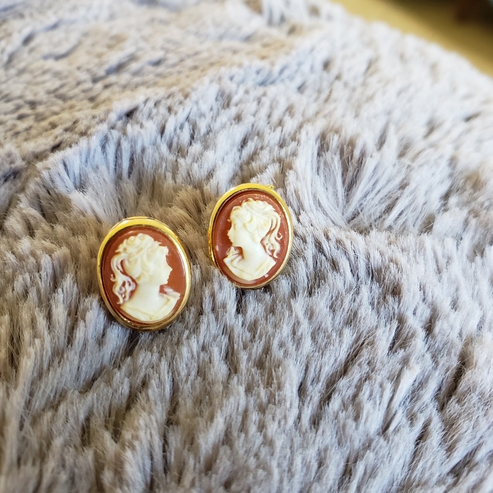 Cameo Stud Earrings